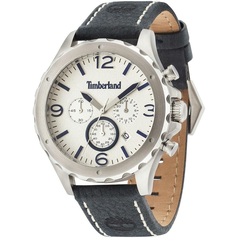 Orologio Uomo Timberland Warner TBL.14810JS/07 -169- Acciaio - Pelle - 46 mm