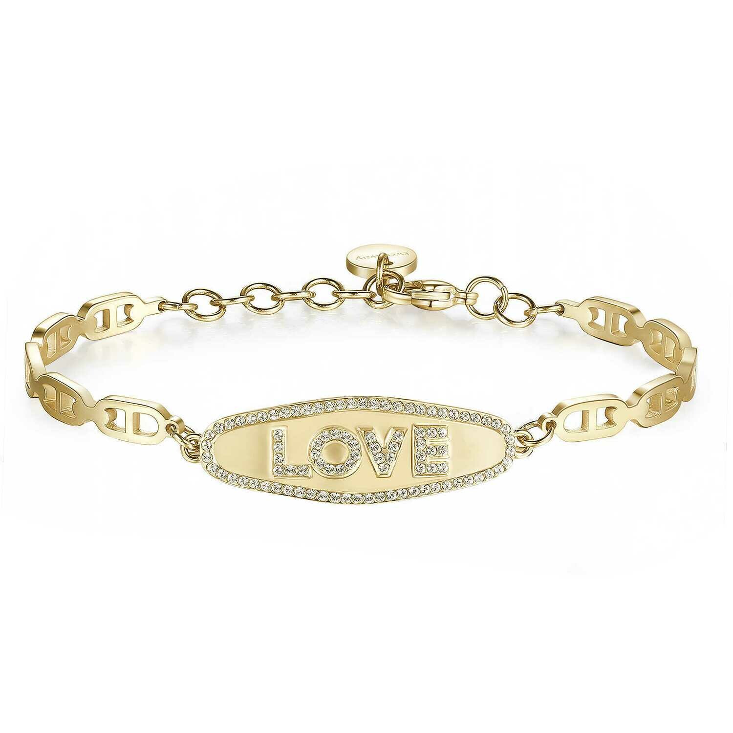 Bracciale Donna Love Brosway Chakra BHK340 - Acciaio Pvd Oro - Cristalli