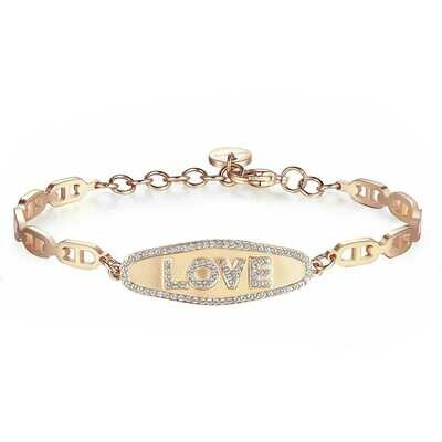 Bracciale Donna Love Brosway Chakra BHK341 - Acciaio Pvd Oro Rosa - Cristalli
