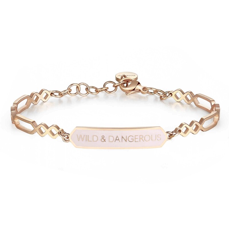 Bracciale Donna Brosway Chakra BHK343 - Acciaio PVD Oro Rosa - Smalto Rosa