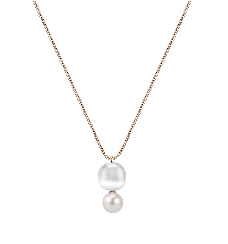 Collana Donna Morellato Gemma Perla SATC02 - Argento - Pietra Cat Eye - Perla - 45 cm