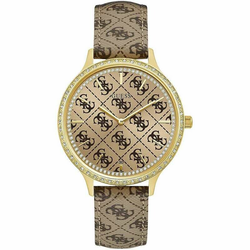 Orologio Donna Guess Nouveau G - W1229L2 - Acciaio IP Oro Rosa - Cristalli - 42 mm - 3 Atm