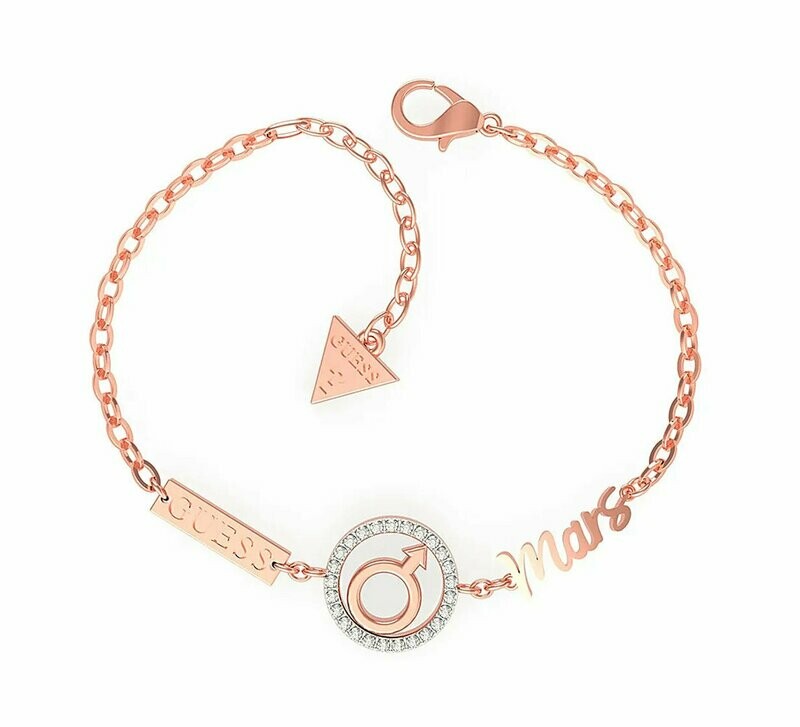 Bracciale Donna Guess I Need My Space - Mars - UBS29008 - Acciaio IP Oro Rosa - Cristalli