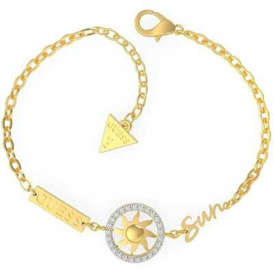 Bracciale Donna Guess I Need My Space - Sun - UBS29037 - Acciaio IP Oro - Cristalli