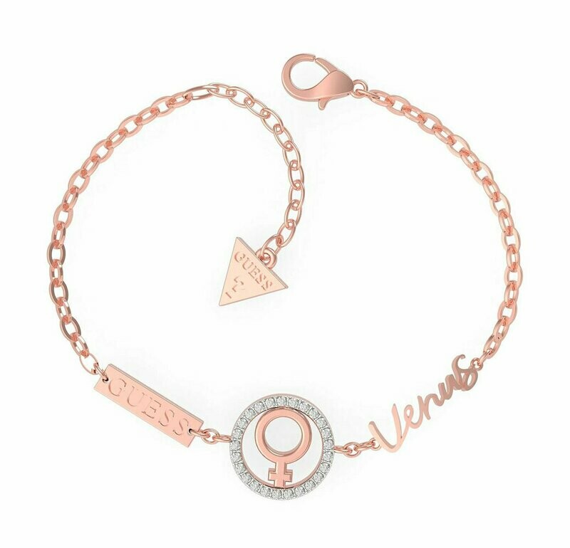 Bracciale Donna Guess I Need My Space - Venus - UBS29026 - Acciaio IP Oro Rosa - Cristalli