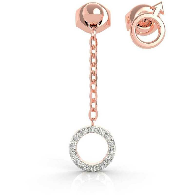 Orecchini Donna Guess I Need My Space - Mars - UBS29011 - Acciaio IP Oro Rosa - Cristalli
