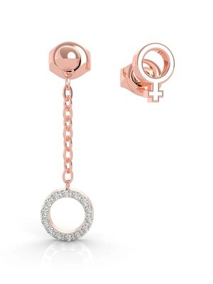 Orecchini Donna Guess I Need My Space - Venus - UBS29029 - Acciaio IP Oro Rosa - Cristalli