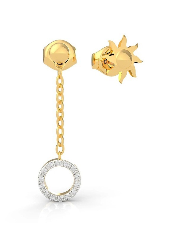 Orecchini Donna Guess I Need My Space - Sun - UBS29040 - Acciaio IP Oro - Cristalli