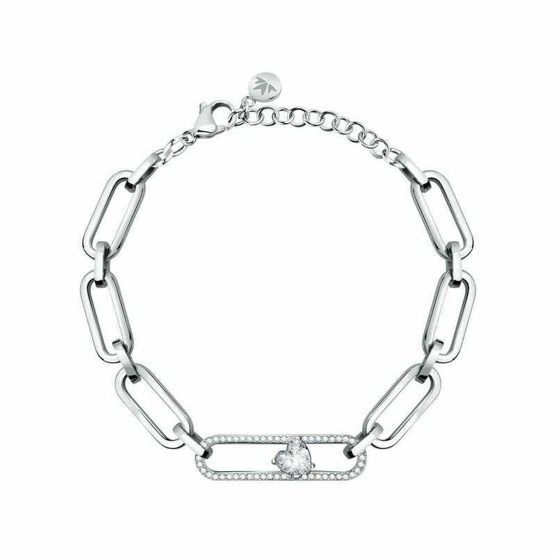 Bracciale Donna Morellato 1930 SATP06 - Acciaio - Cristalli - Zircone Cuore centrale