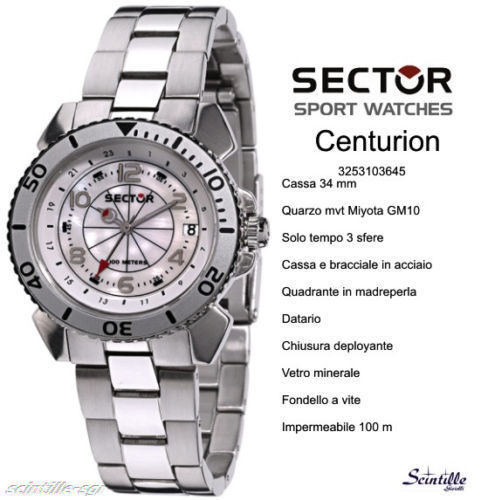 Orologio Sector Centurion Lady R3253103645 - Acciaio