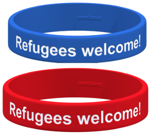 ownband BEST #refugeeswelcome Set 1 rot + 1 blau ownband BEST #refugeeswelcome Set 1 rot + 1 blau