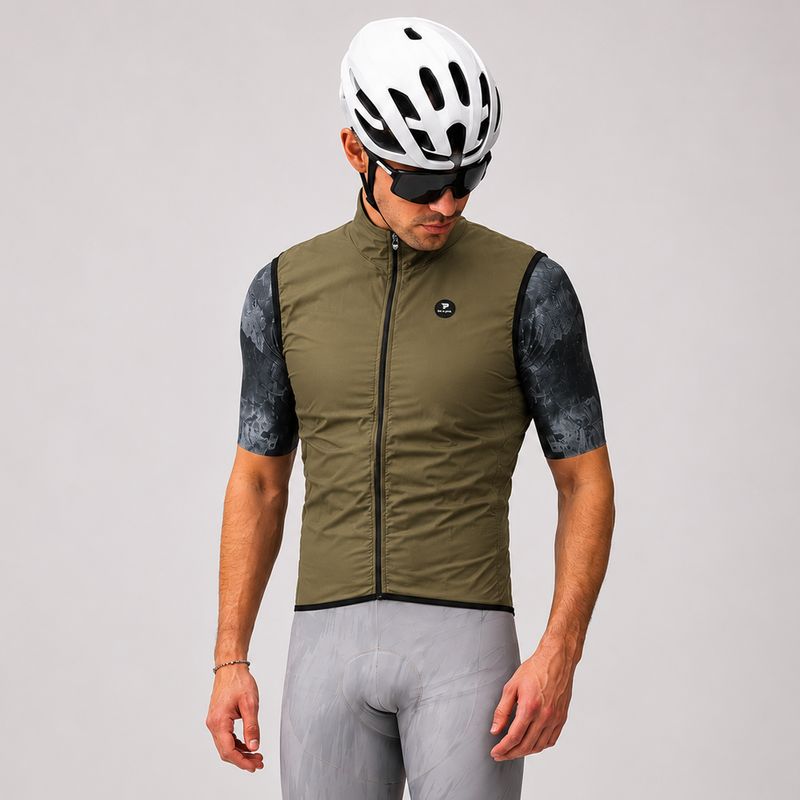 ESSENTIAL OLIVE Gilet antivento