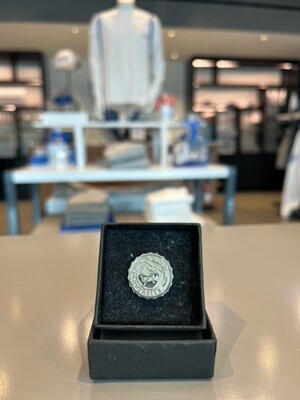 Silver seal lapel pin