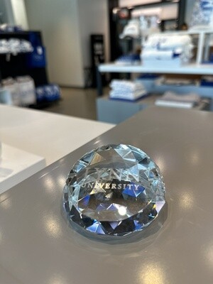 Gem cut crystal paperweight