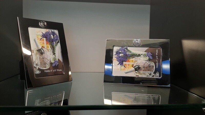 silver picture frame.