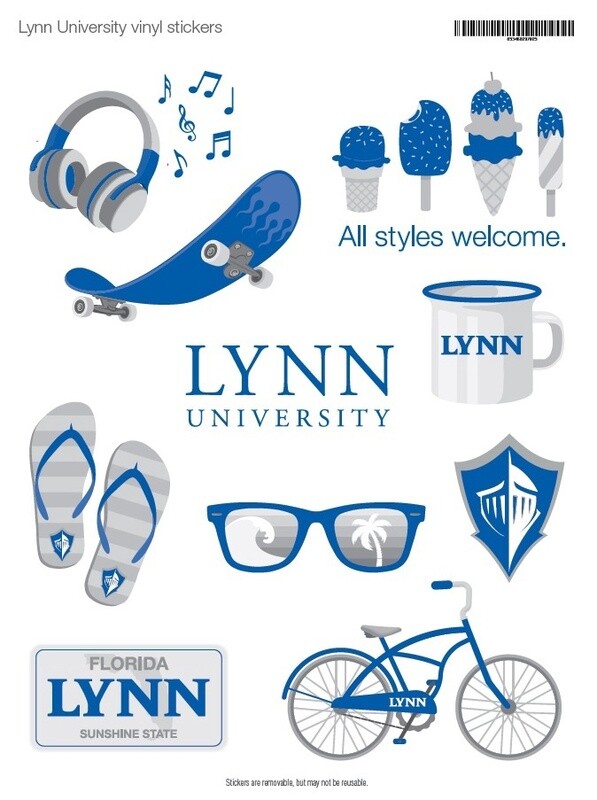 Vinyl sticker sheets, Style: Lynn University