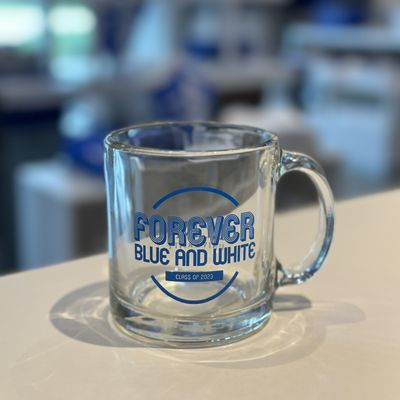 Forever Blue &amp; White mug 13 oz.