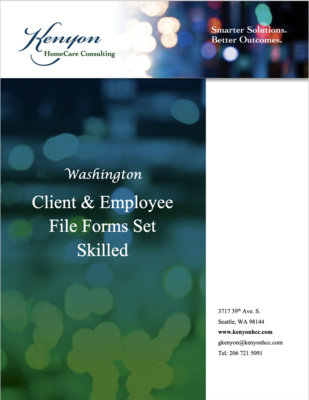 Washington Client & Employee File Forms Set - SKILLED