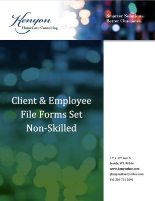 Client & Employee File Forms Set - NON-SKILLED