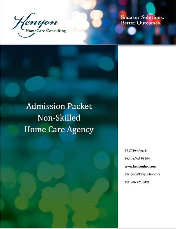 Admission Packet - Non-Skilled Home Care Agency