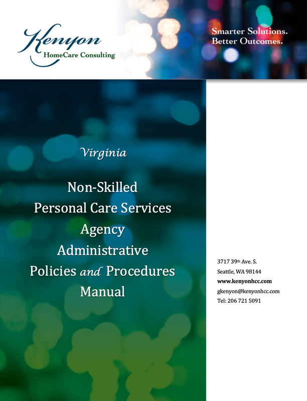 Virginia Non-Skilled Personal Care Services Administrative Policies and Procedures Manual