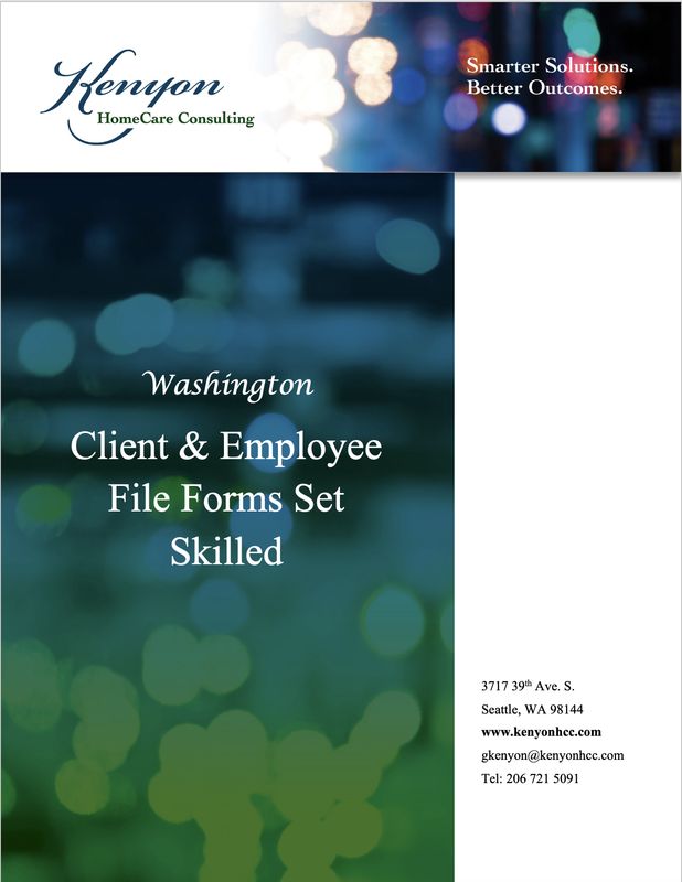 Washington Client & Employee File Forms Set - SKILLED
