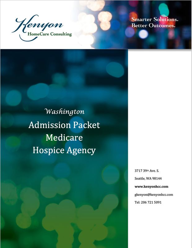 Admission Packet - Washington Medicare Hospice Agency
