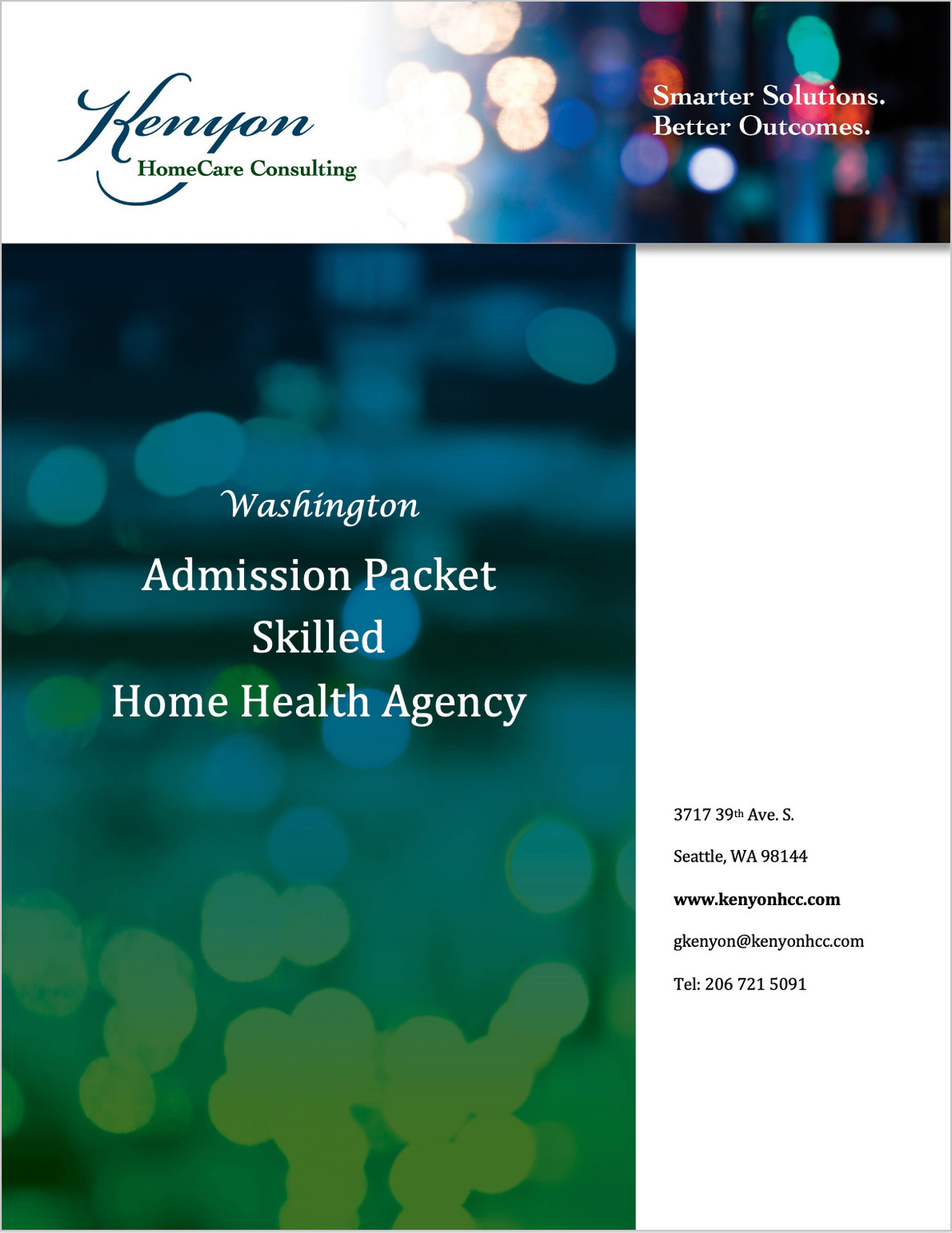 Admission Packet - Washington Medicare Home Health Agency Admission Packet - Washington Medicare Home Health Agency