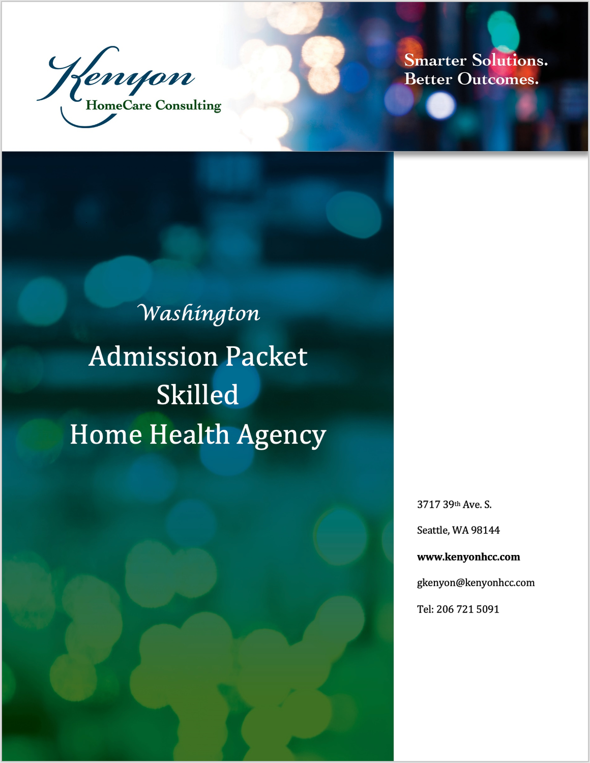 Admission Packet - Washington Skilled Home Health Agency Admission Packet - Washington Skilled Home Health Agency