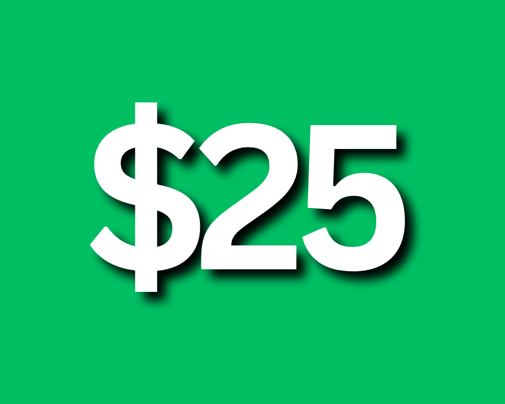 $25.00 Donation