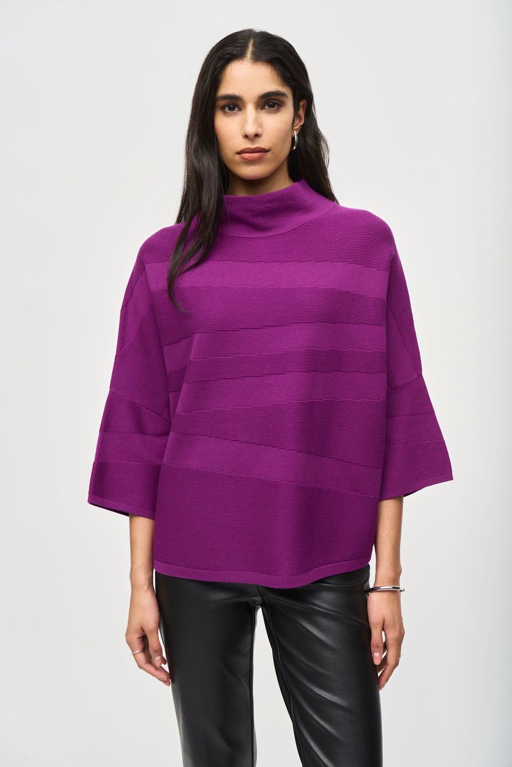 Sweater Knit Mock Neck