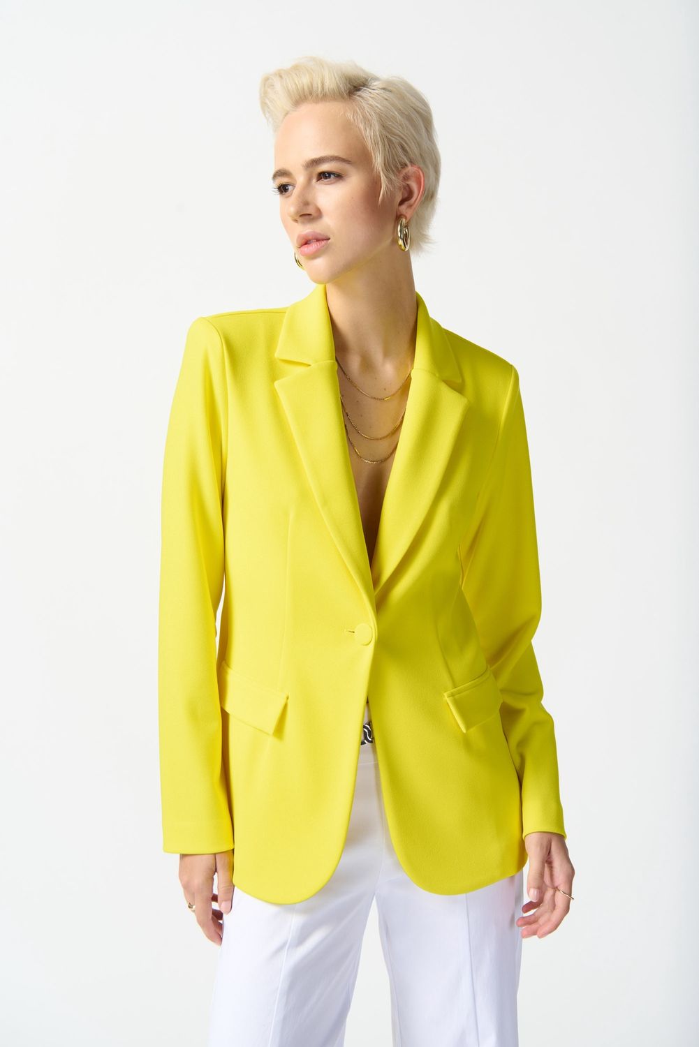 Scuba Crepe Fitted Blazer