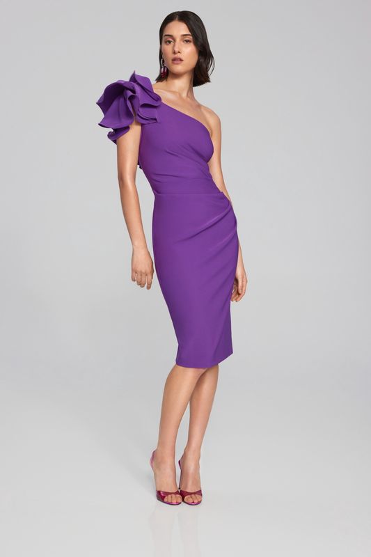 Lux Twill One Shoulder Dress