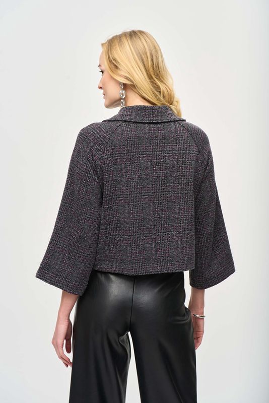 Jacquard SweaterPlaid Boxy Jacket