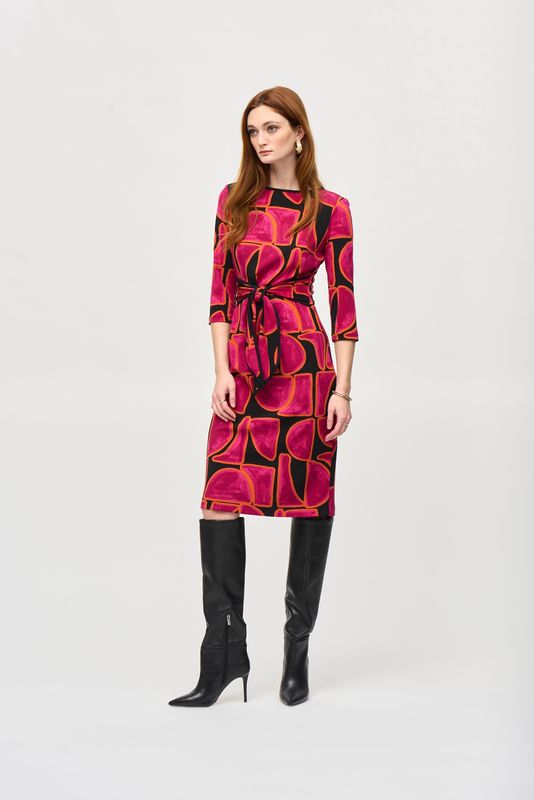 Abstract print Sheath Dress
