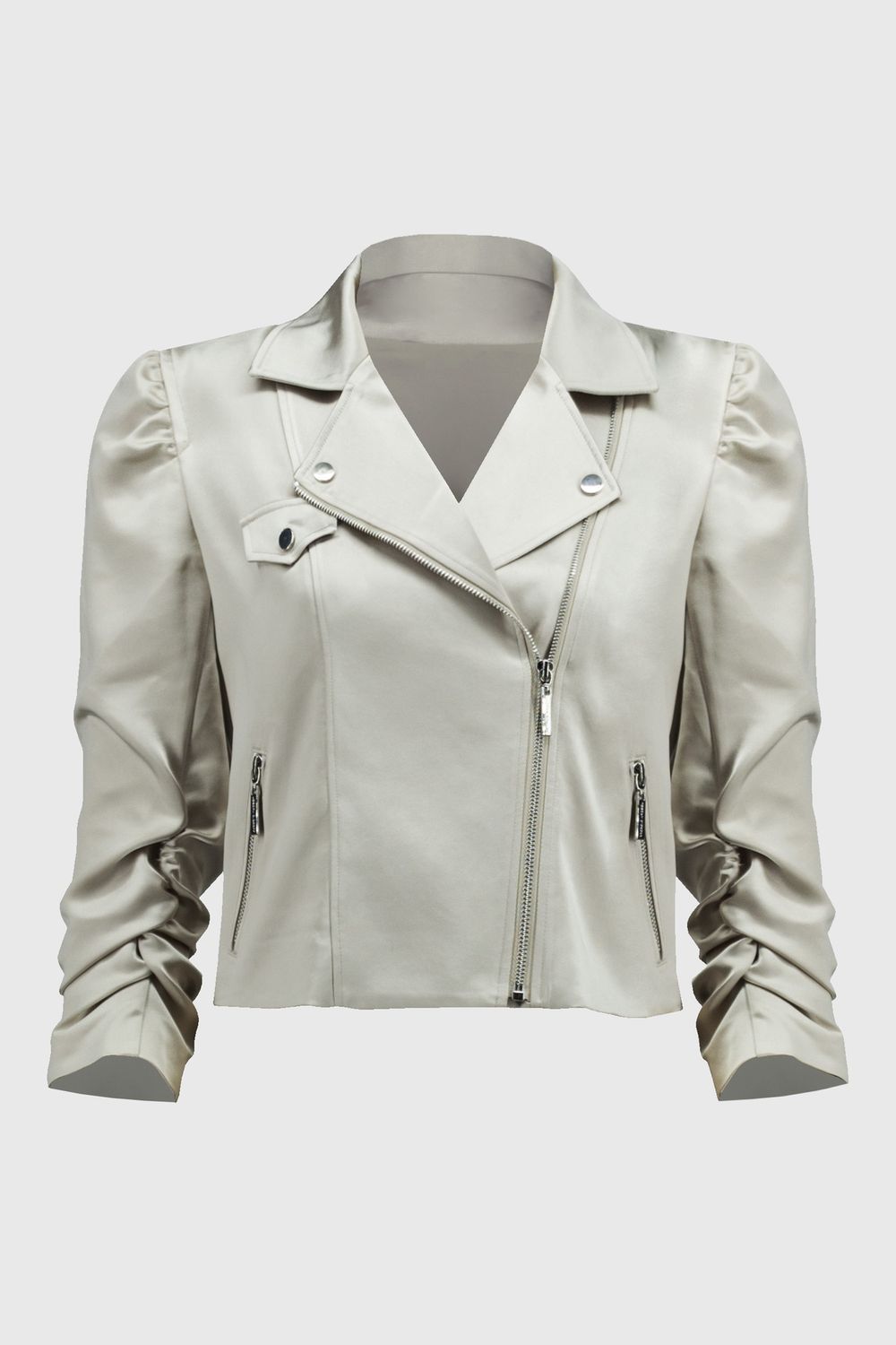 Satin Moto Jacket