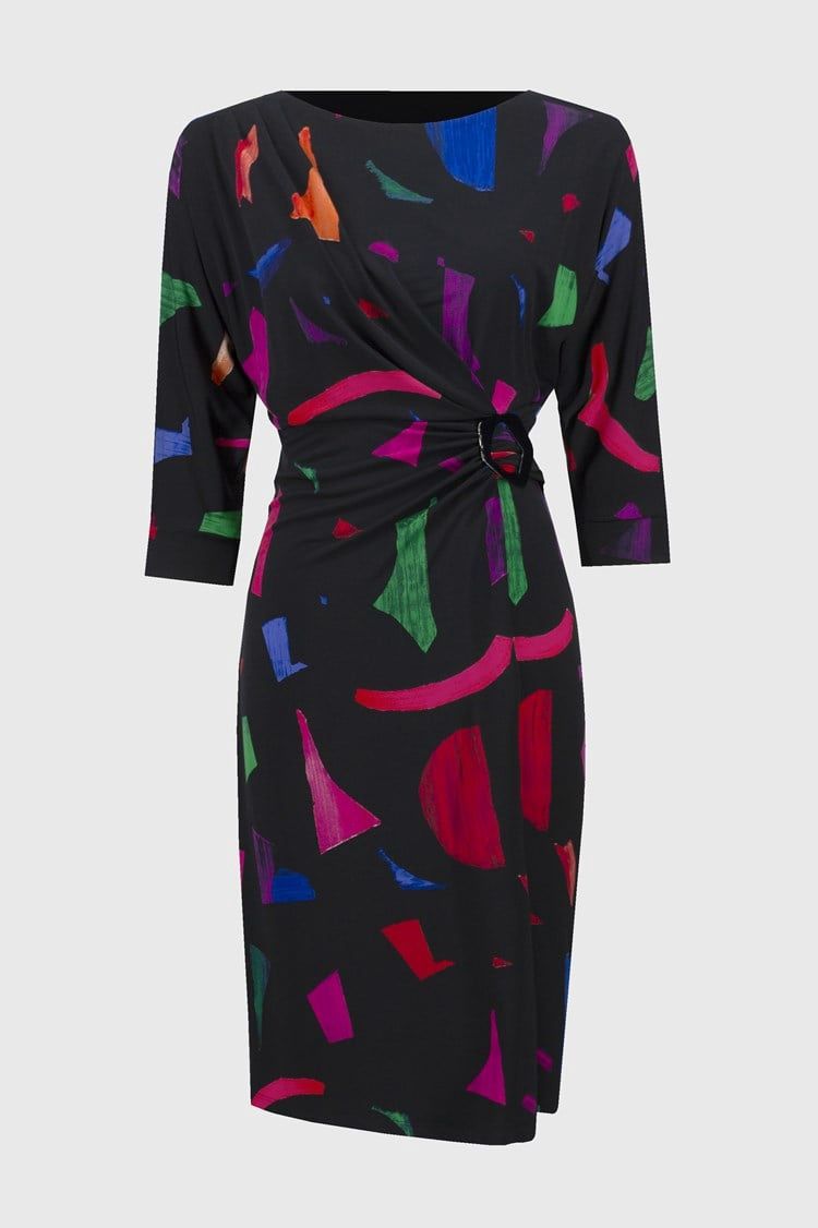 Silky Knit Abstract print dress