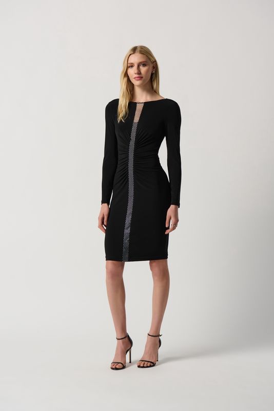 Silky Knit Dress with Rhinestone