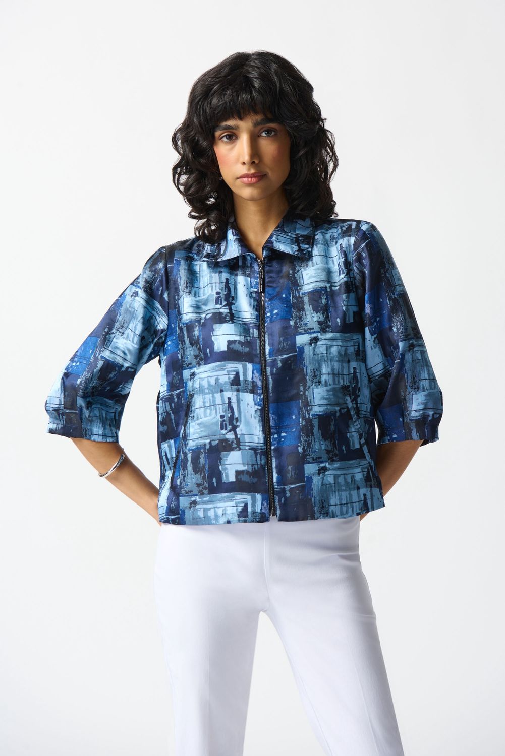 Jacquard Abstract Boxy Jacket