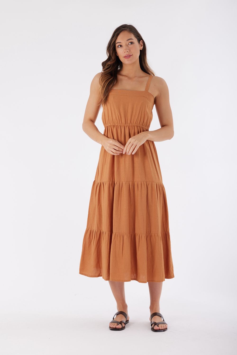 Joshua Tiered Linen Dress