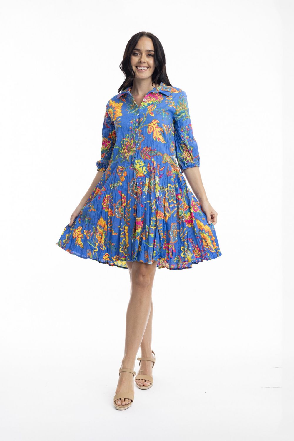 Le Monroe Button Through Short Dress