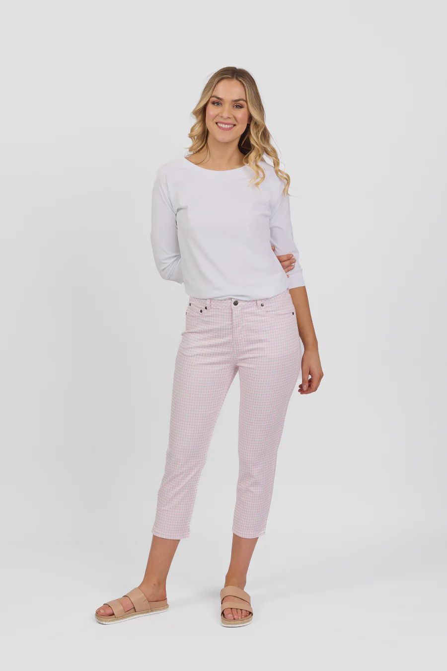 Printed 7/8 5 Pocket Pant