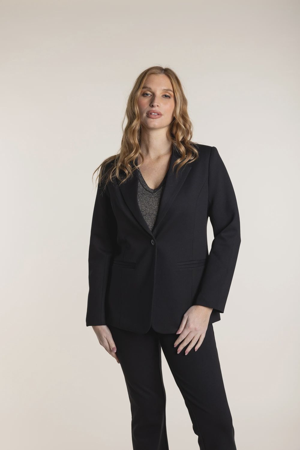 Ponte Blazer w/Mono print Lining