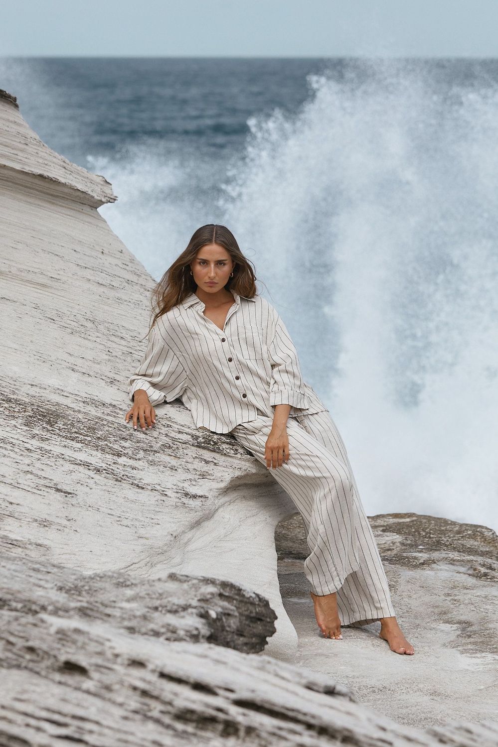 Campari Striped Linen Pant