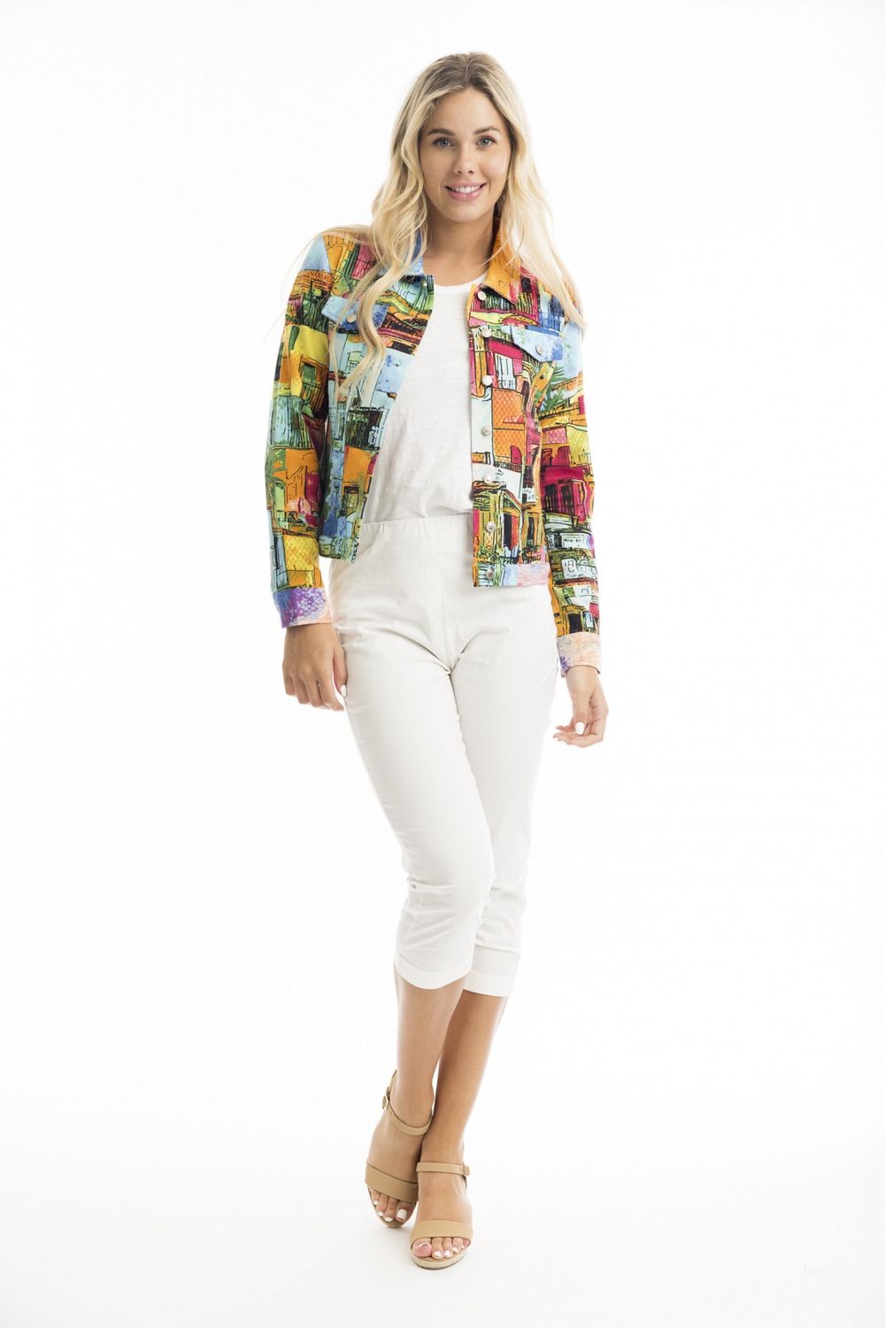 Havana Printed Ponte Jacket