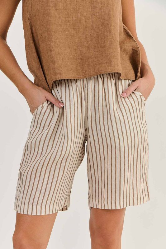 Ginger Slice Linen Shorts