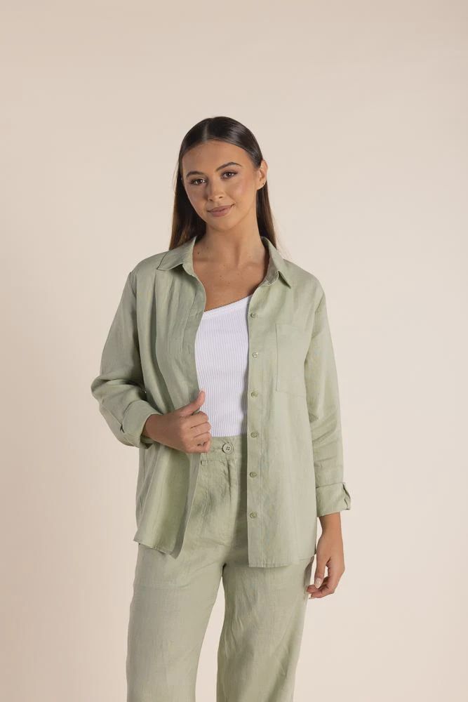 One Pocket Linen Shirt