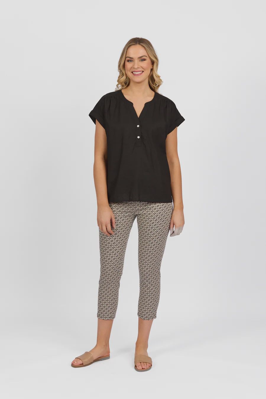 Plain Drop Shoulder Top