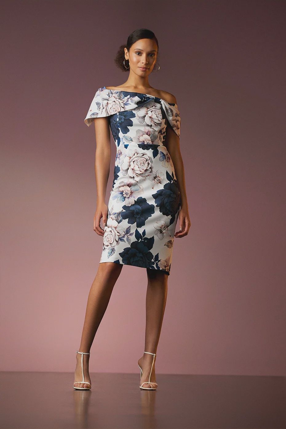 Strapless floral dress