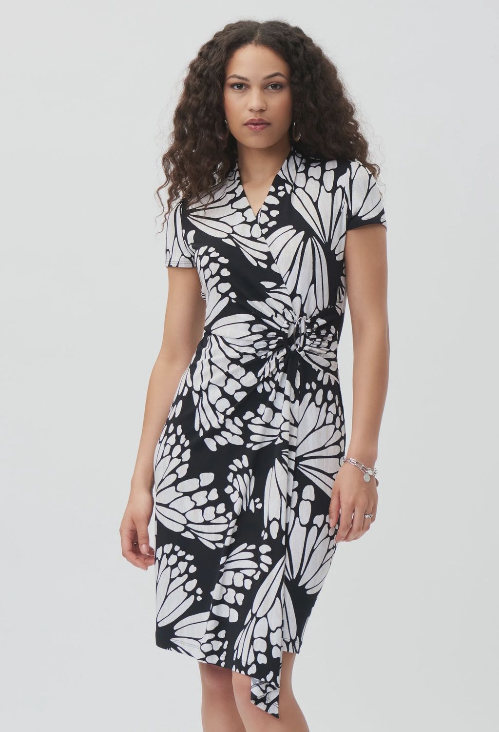 Butterfly wrap dress